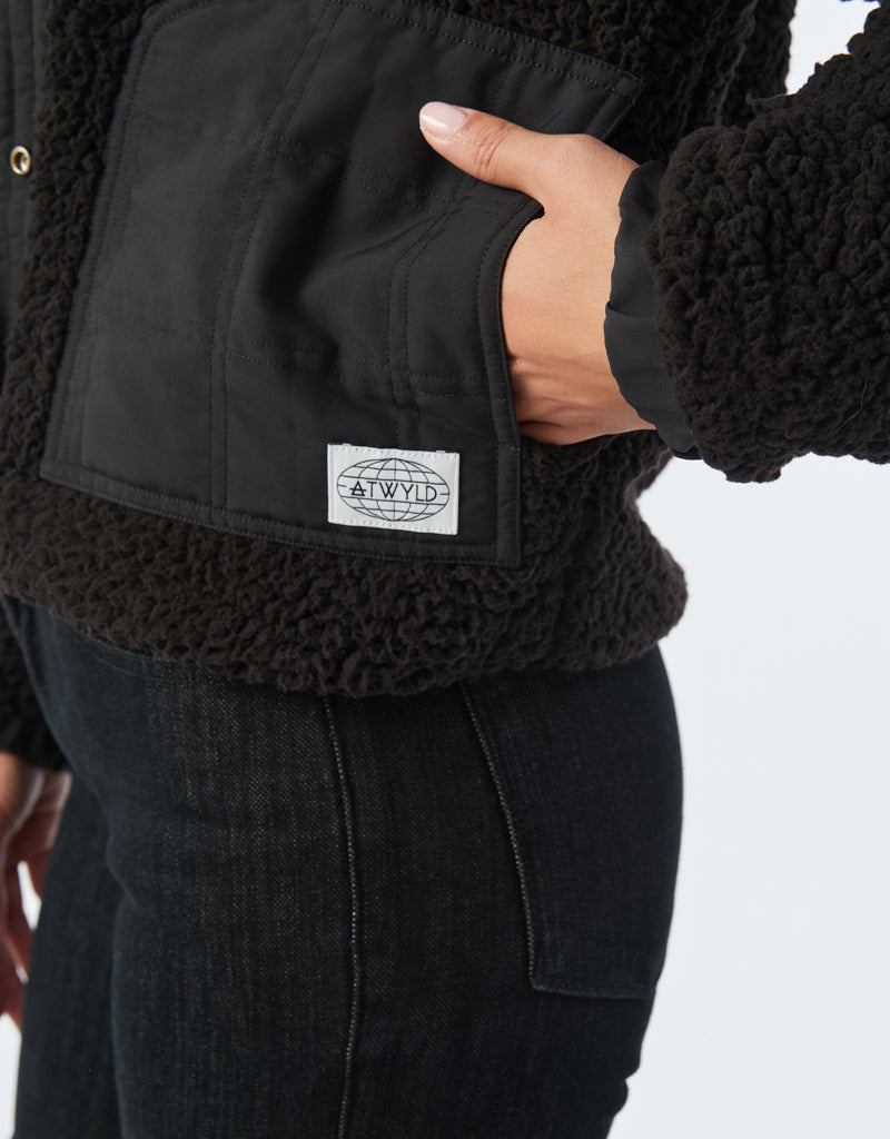 Atwyld Moonwalker Reversible Sherpa Jacket Black