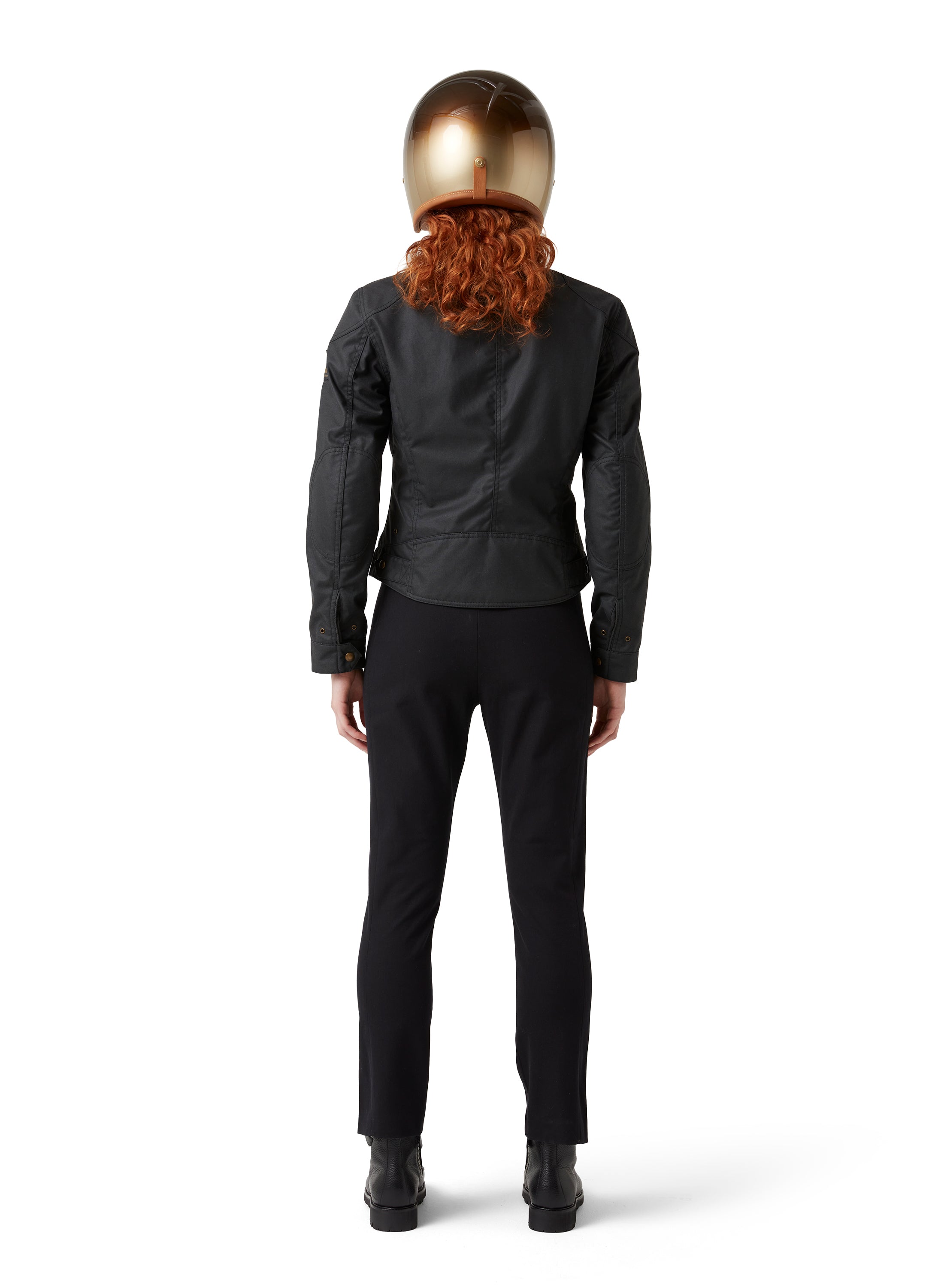 Belstaff Bamburgh Womens Waxed Motorcycle Jacket Black