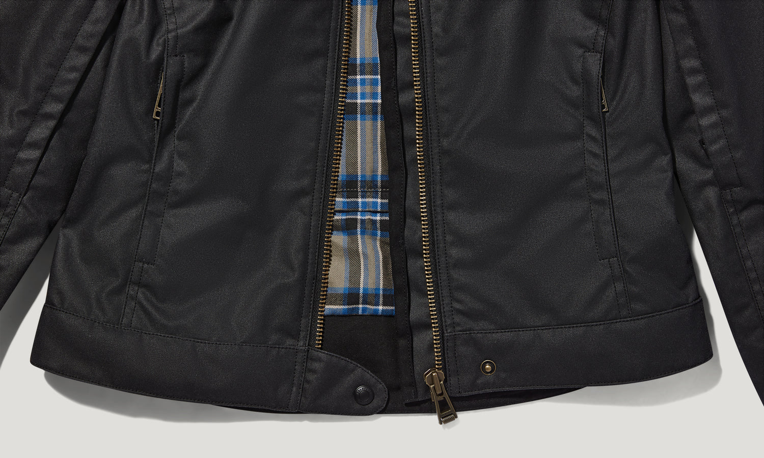 Belstaff Bamburgh Womens Waxed Motorcycle Jacket Black