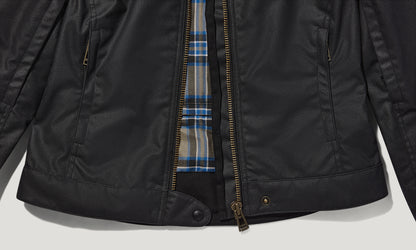 Belstaff Bamburgh Womens Waxed Motorcycle Jacket Black
