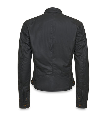 Belstaff Bamburgh Womens Waxed Motorcycle Jacket Black
