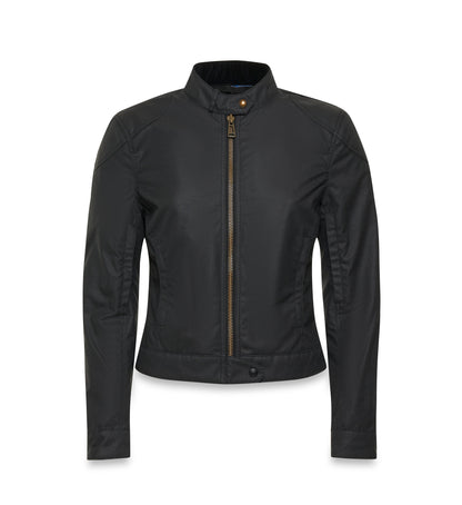 Belstaff Bamburgh Womens Waxed Motorcycle Jacket Black