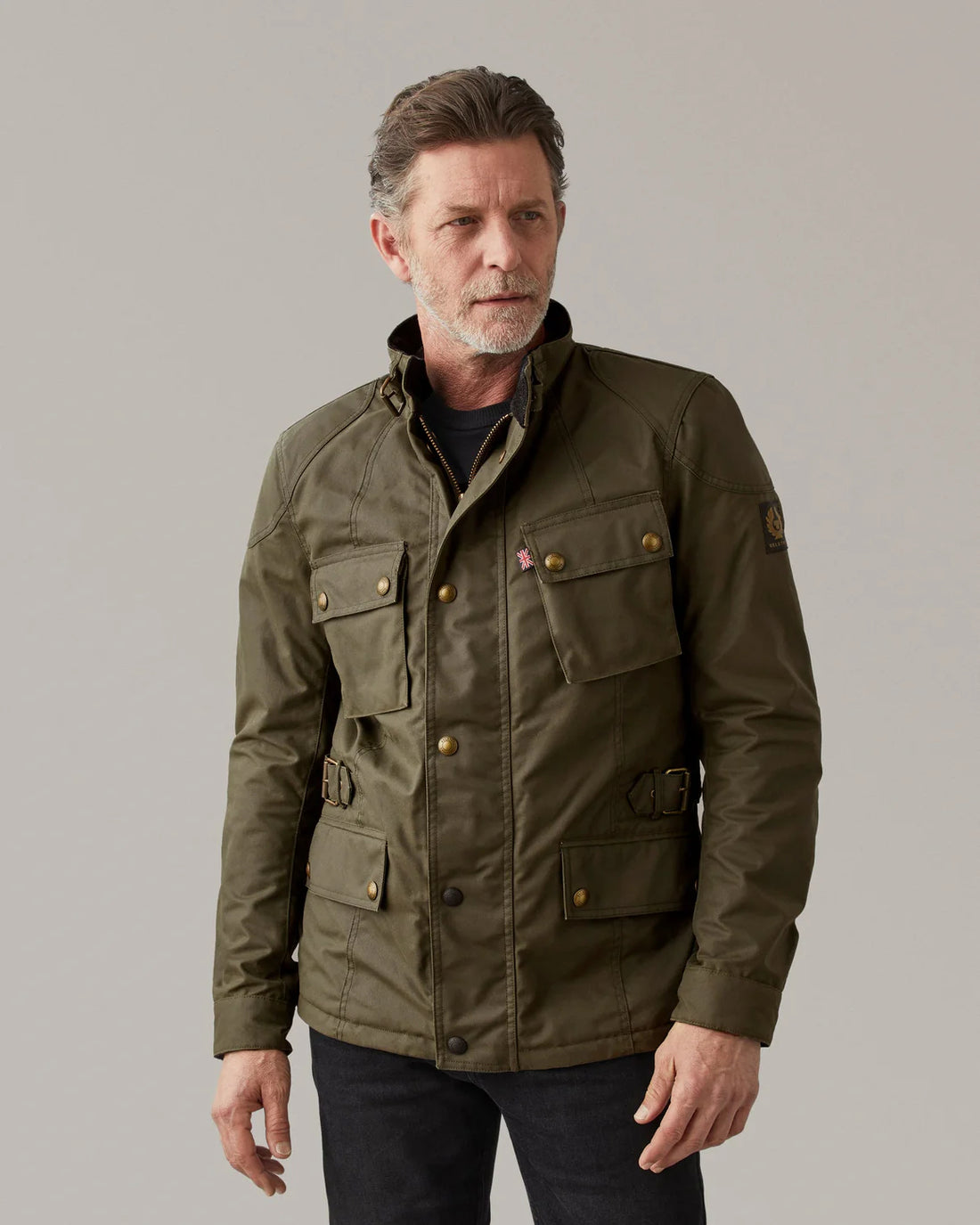 Belstaff Crosby Motorcycle Jacket Forest Green
