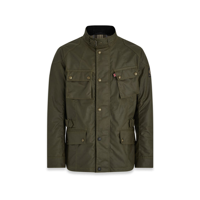 Belstaff Crosby Motorcycle Jacket Forest Green