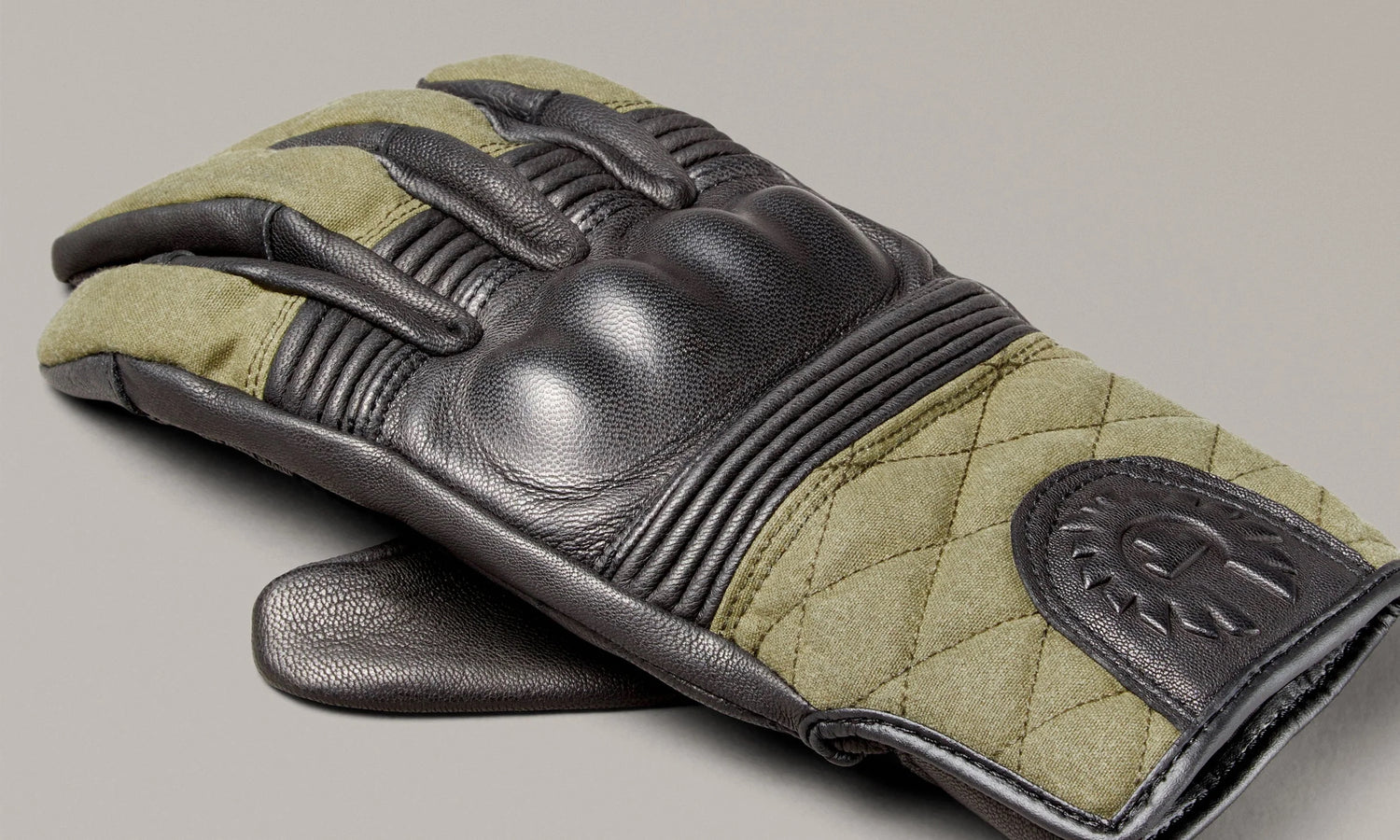 Belstaff Hampstead Glove Black/Forest Green