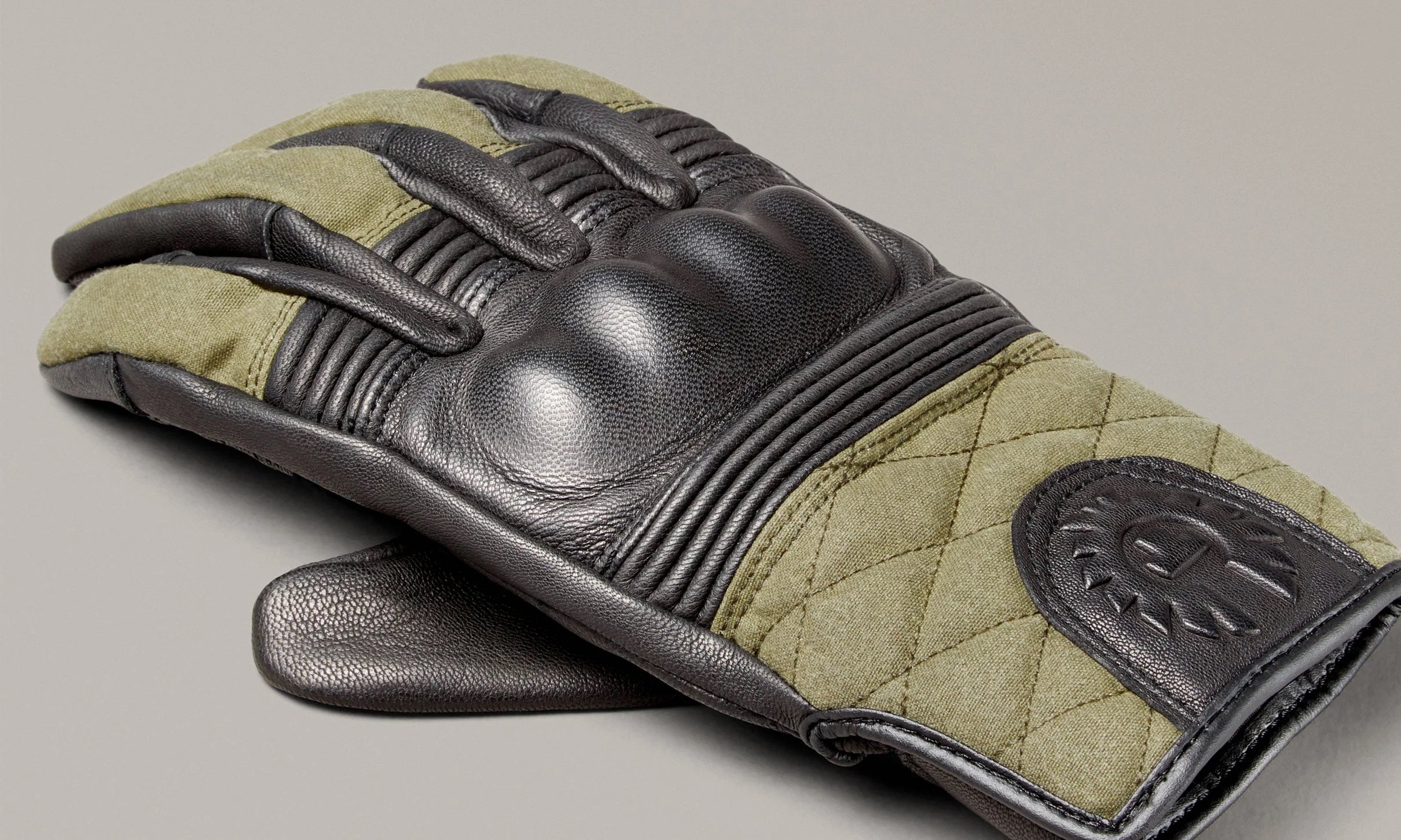 Belstaff Hampstead Glove Black/Forest Green