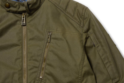 Belstaff Humber Motorcycle Jacket Olive Green