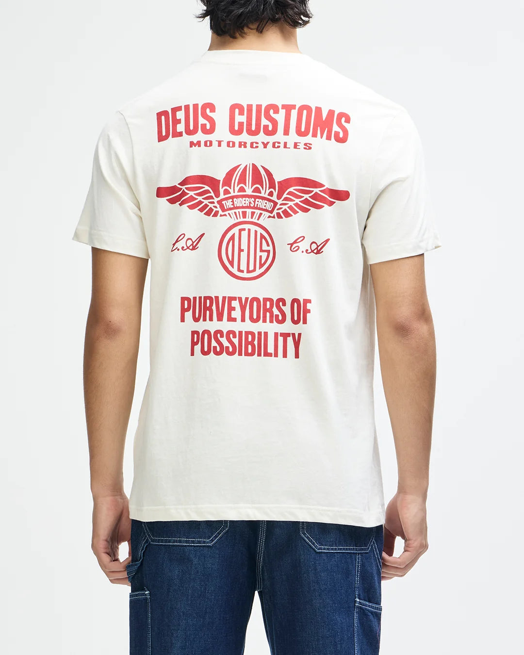 Deus Ex Machina Cutaway Tee Vintage White
