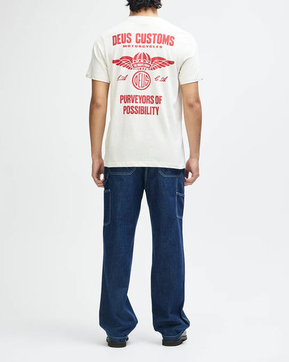 Deus Ex Machina Cutaway Tee Vintage White
