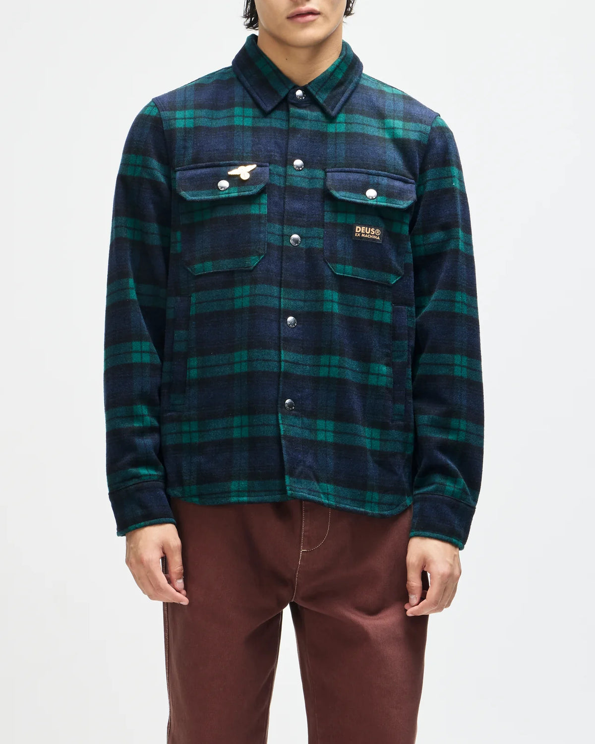 Deus Ex Machina Maxwell Check Shirt Green
