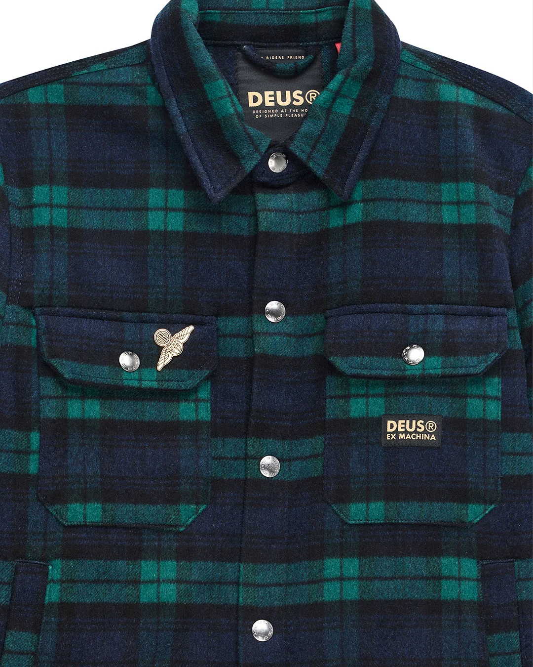 Deus Ex Machina Maxwell Check Shirt Green
