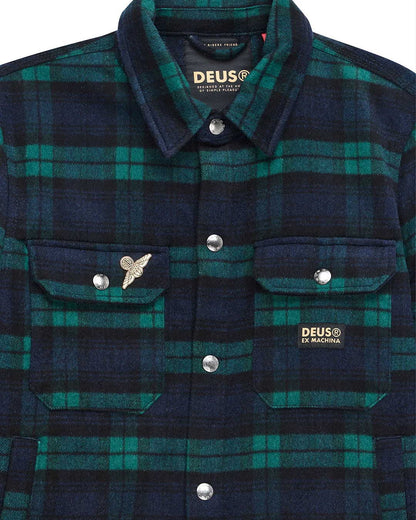 Deus Ex Machina Maxwell Check Shirt Green