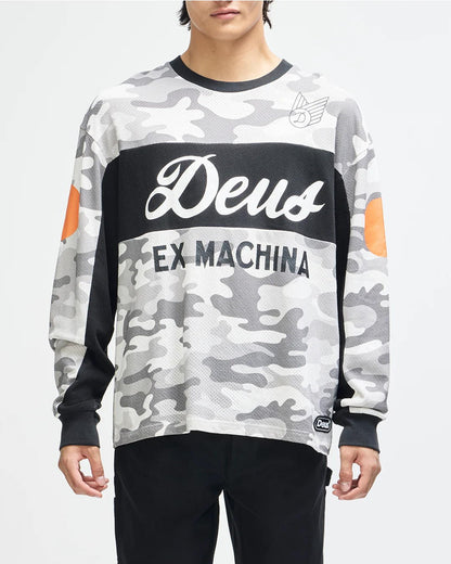 Deus Ex Machina Ombre Moto Jersey Grey Camo
