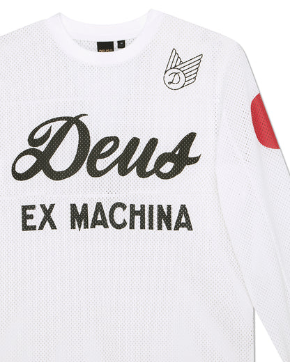 Deus Ex Machina Saber Moto Jersey Vintage White
