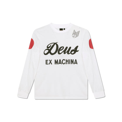 Deus Ex Machina Saber Moto Jersey Vintage White
