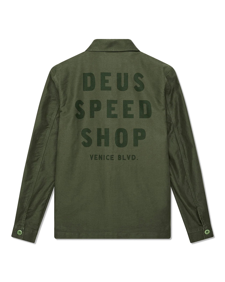 Deus Ex Machina Speedshop Chore Jacket Cypress Green