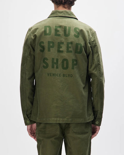 Deus Ex Machina Speedshop Chore Jacket Cypress Green