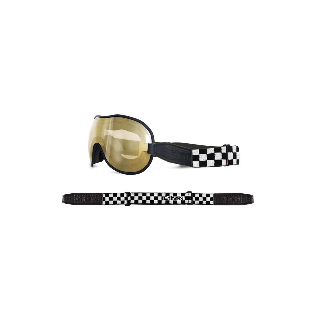 Ethen Café Racer Goggles Checkers Black/White