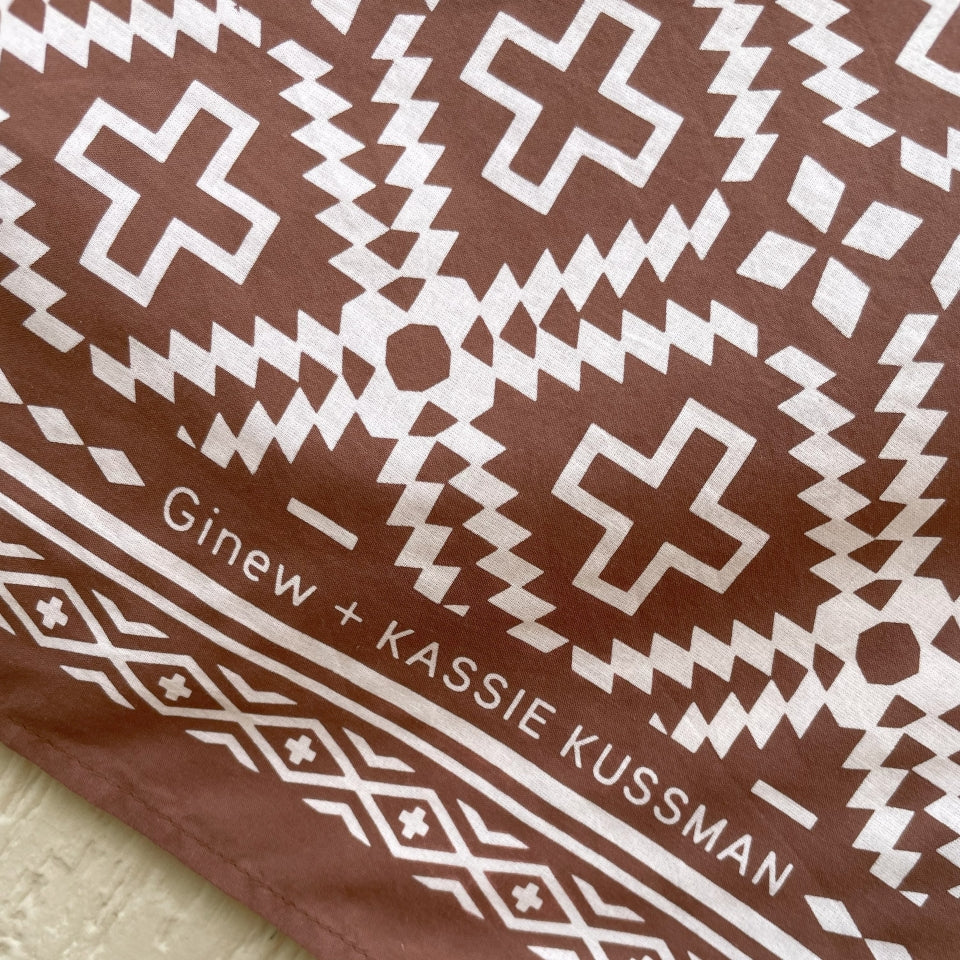 Ginew + Kassie Kussman Stars On the Mountain Bandana Brown