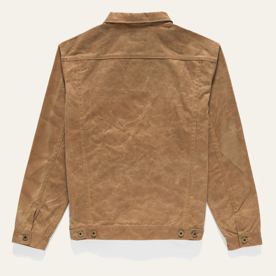 Ginew Waxed Canvas Rider Jacket Brown