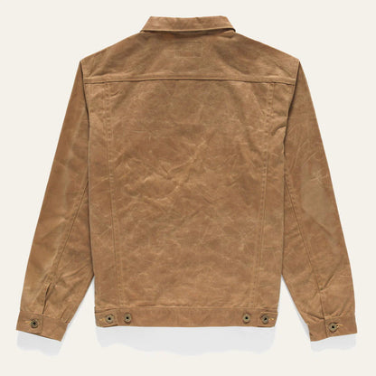 Ginew Waxed Canvas Rider Jacket Brown