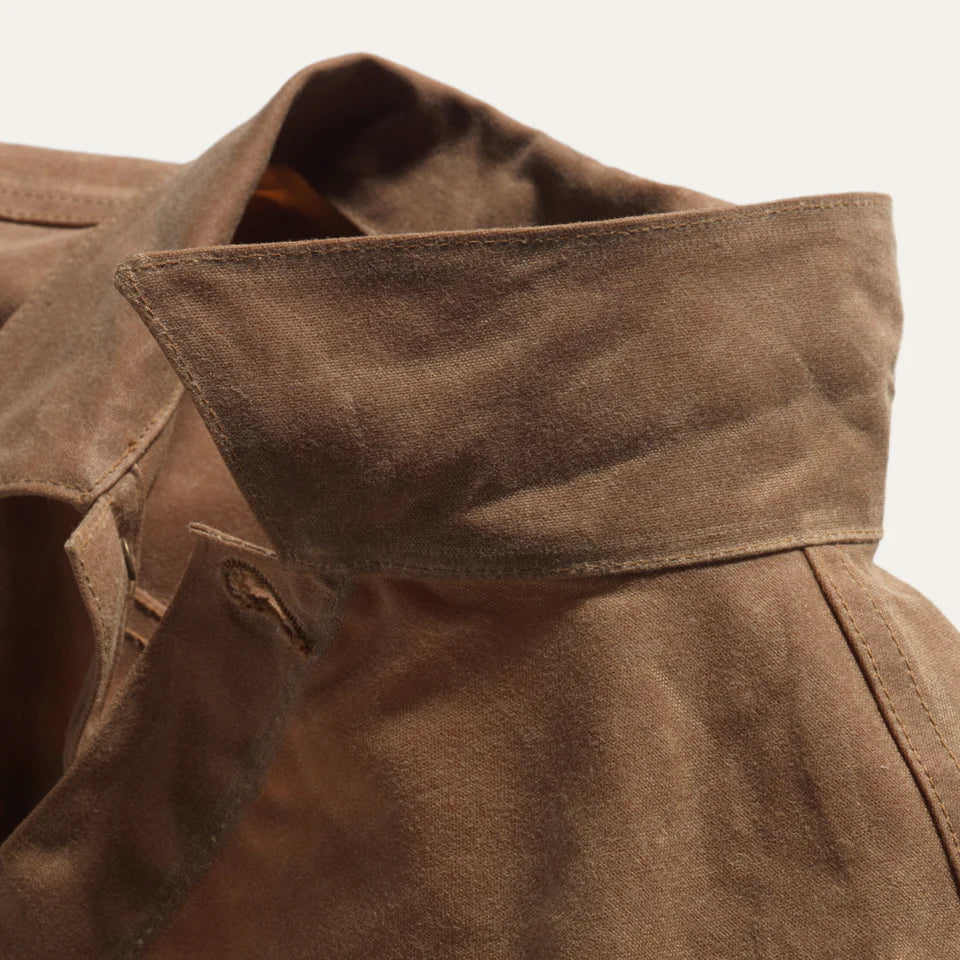 Ginew Waxed Canvas Rider Jacket Brown