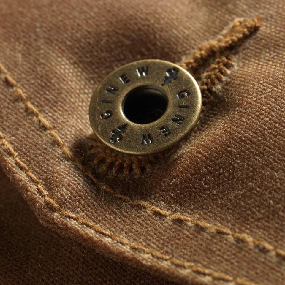 Ginew Waxed Canvas Rider Jacket Brown