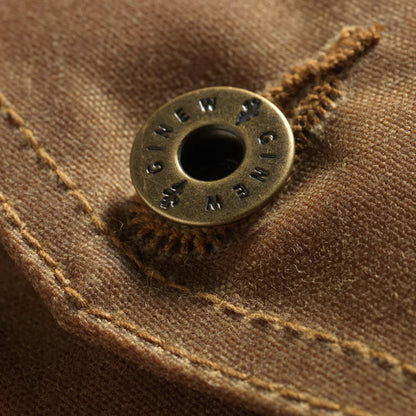 Ginew Waxed Canvas Rider Jacket Brown