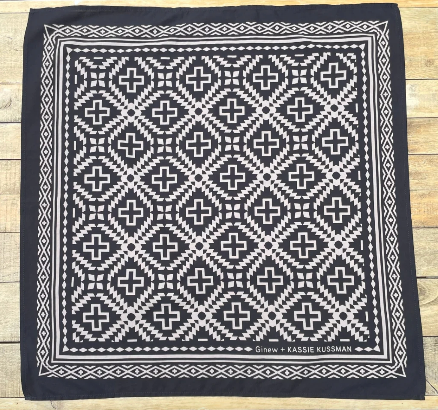 Ginew + Kassie Kussman Star On the Mountain Bandana Black