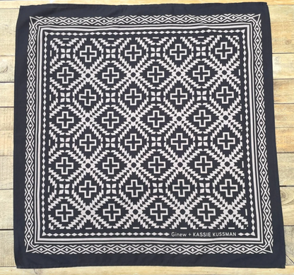 Ginew + Kassie Kussman Star On the Mountain Bandana Black