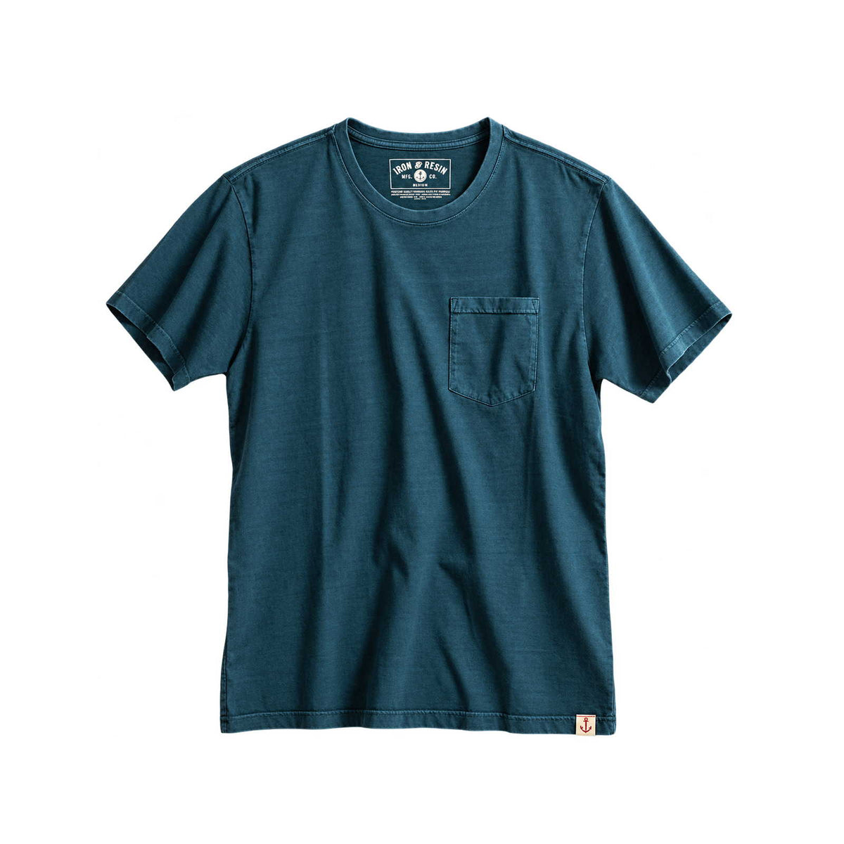 Iron And Resin Faded Pocket Tee Blue