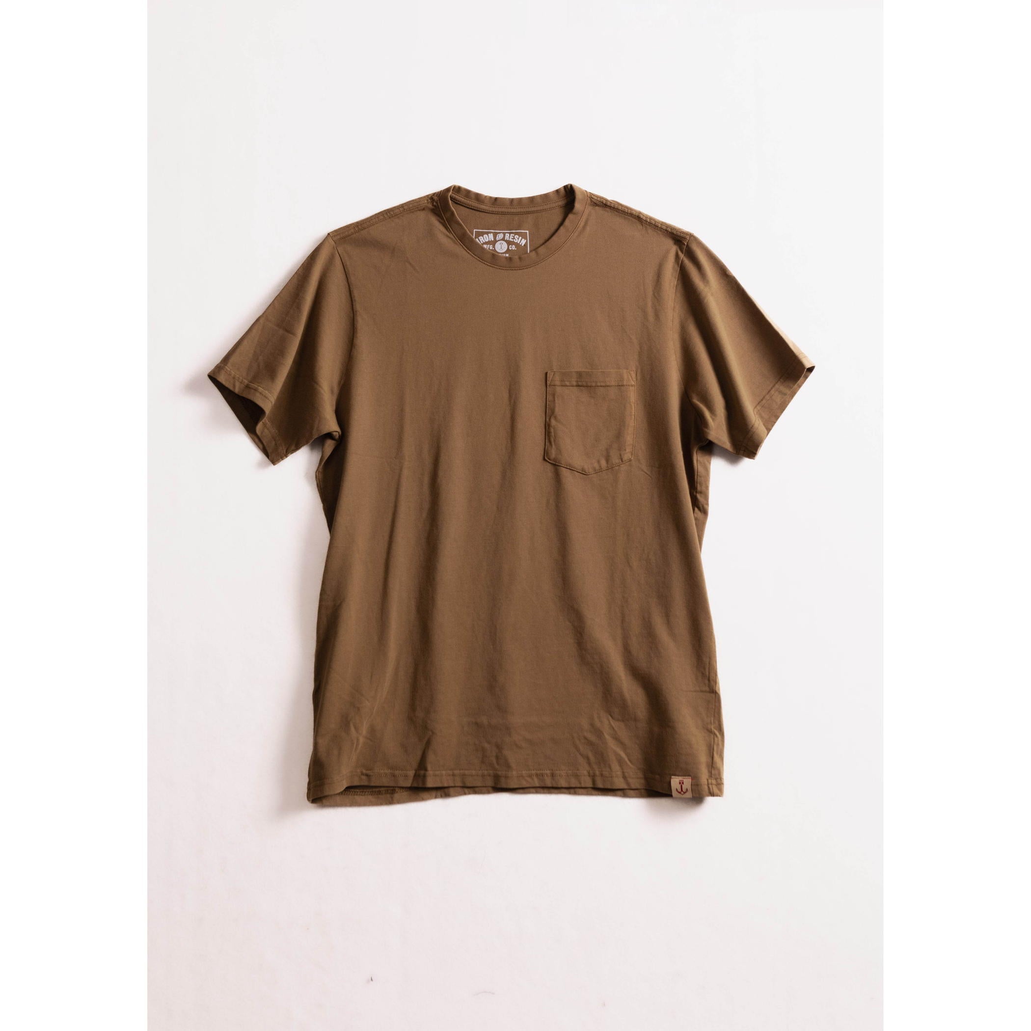 Iron And Resin Faded Pocket Tee Brown