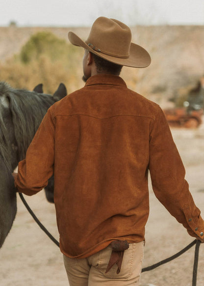 Iron And Resin Fenceline Shirt Buffalo Suede Cognac