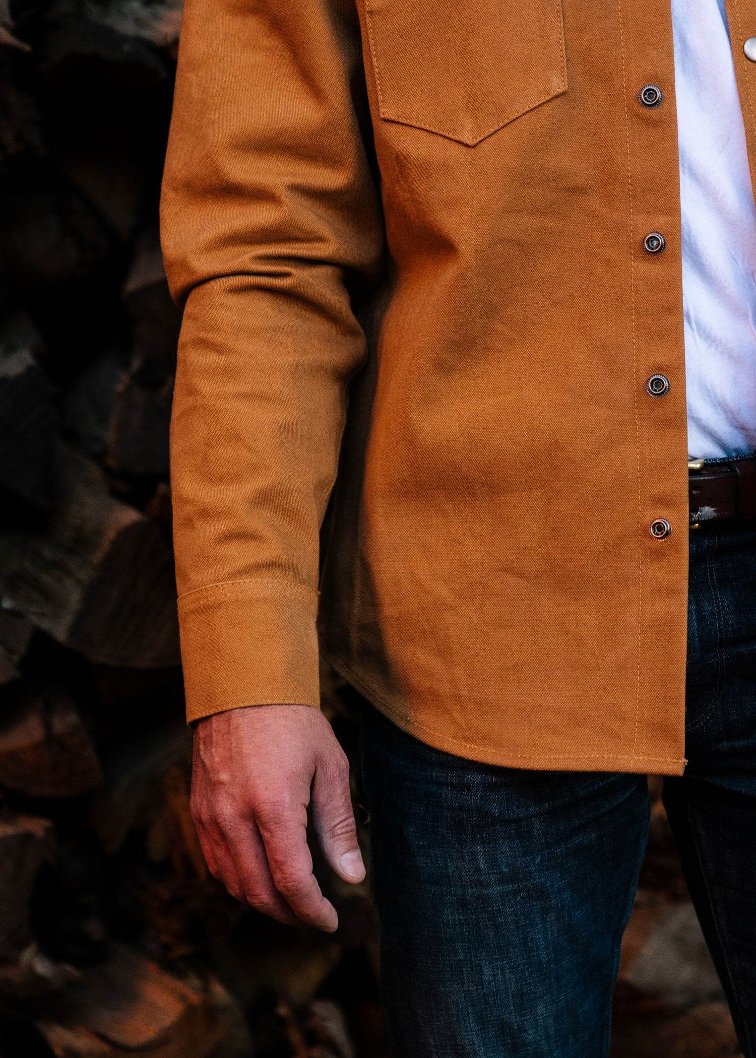 Iron And Resin Fenceline Shirt Cognac
