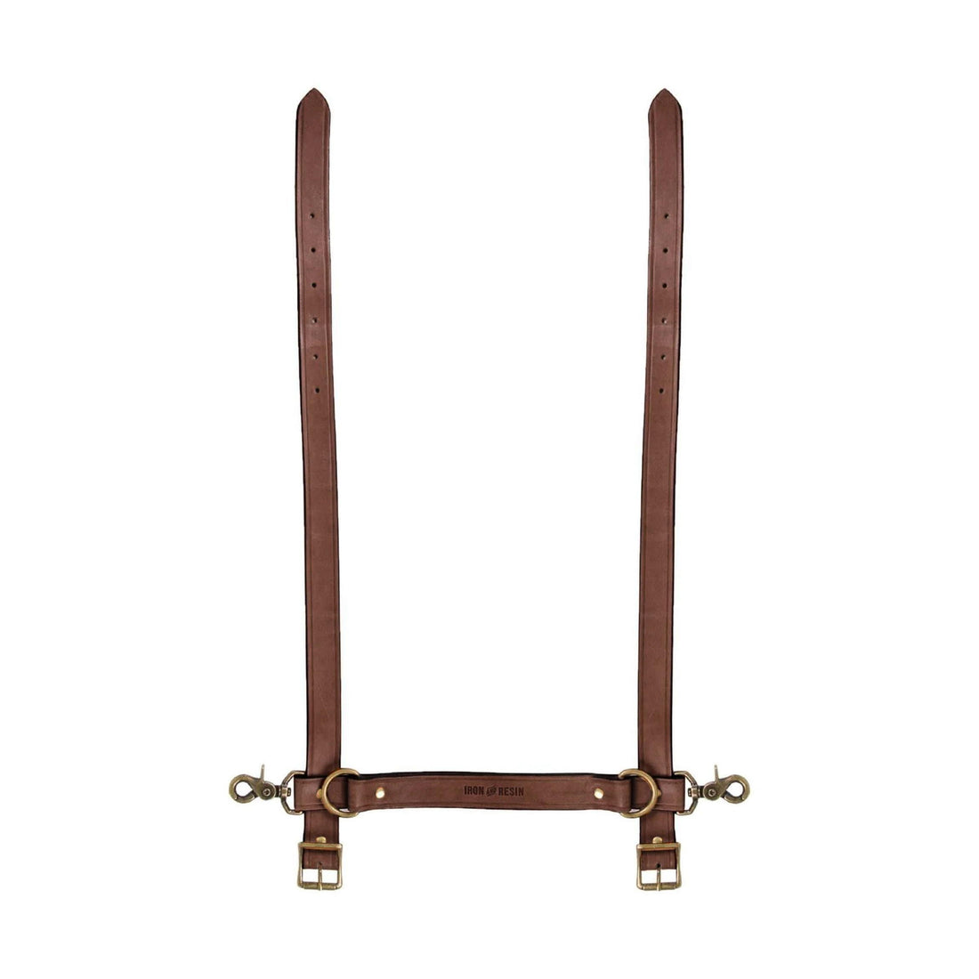 Iron And Resin Leather Blanket Roll Brown