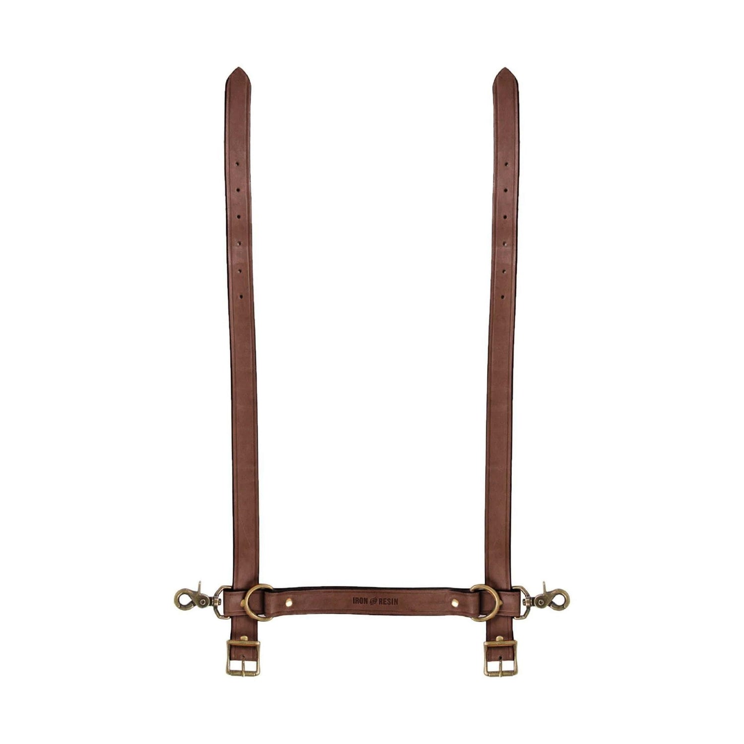 Iron And Resin Leather Blanket Roll Brown