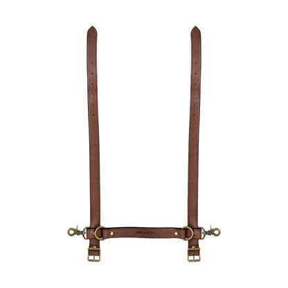 Iron And Resin Leather Blanket Roll Brown