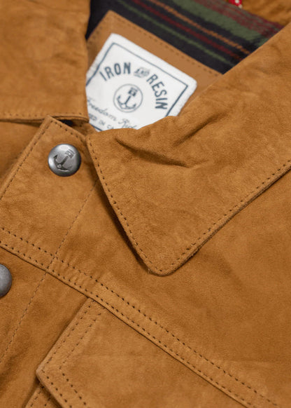 Iron And Resin Ojai Goat Suede Jacket Cognac