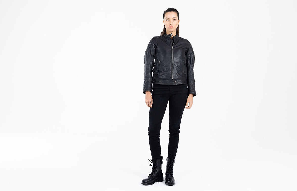 John Doe Adina Women Leather Jacket Black