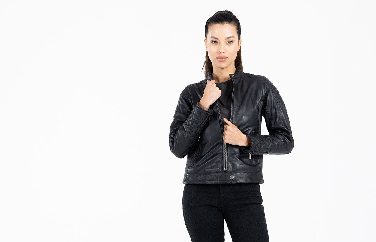John Doe Adina Women Leather Jacket Black
