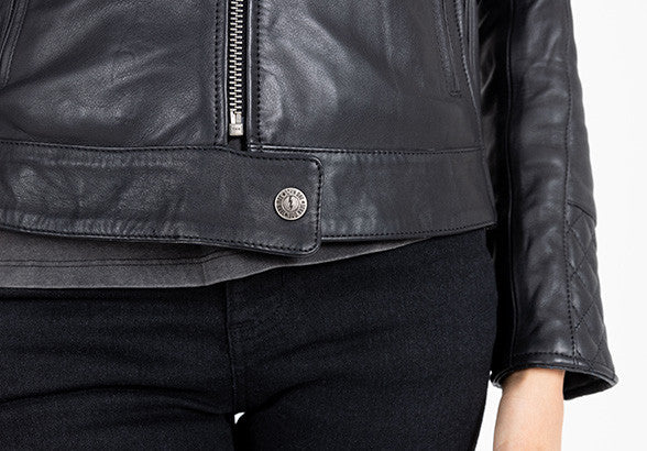 John Doe Adina Women Leather Jacket Black