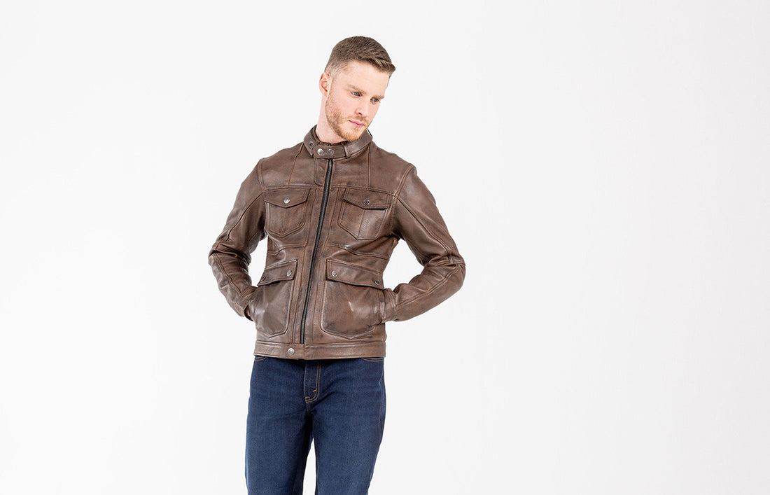 John Doe Drifter Leather Jacket Brown