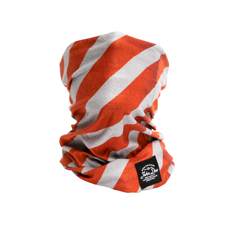 John Doe Stripes Neck Tube Red