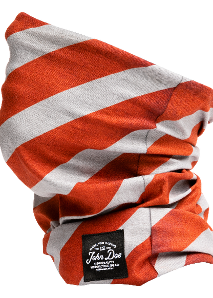John Doe Stripes Neck Tube Red