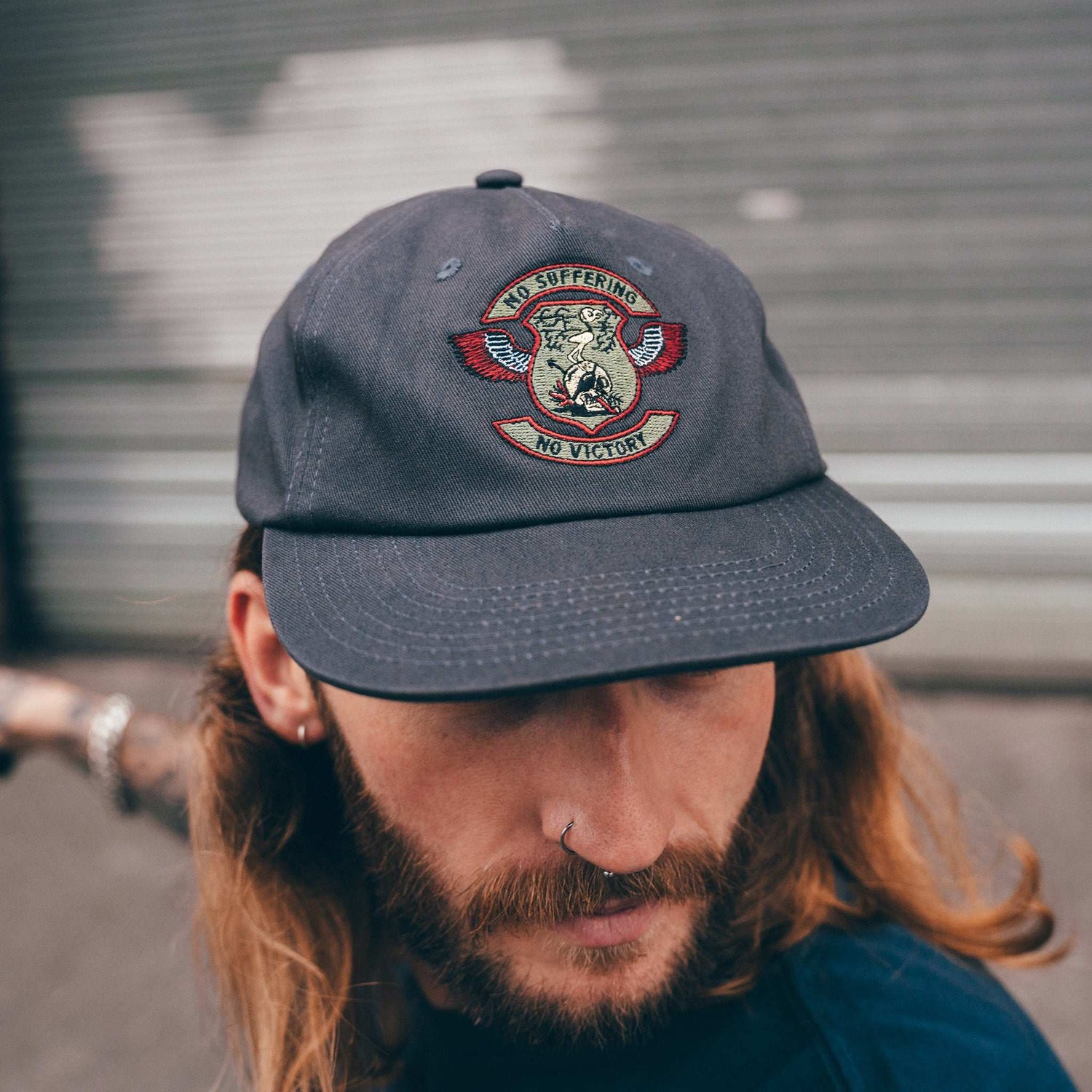 Macleod No Suffering No Victory Cap Grey