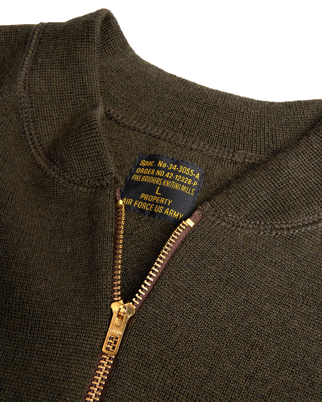 Pike Brothers 1943 C2 Zipped Sweater Olive Drab