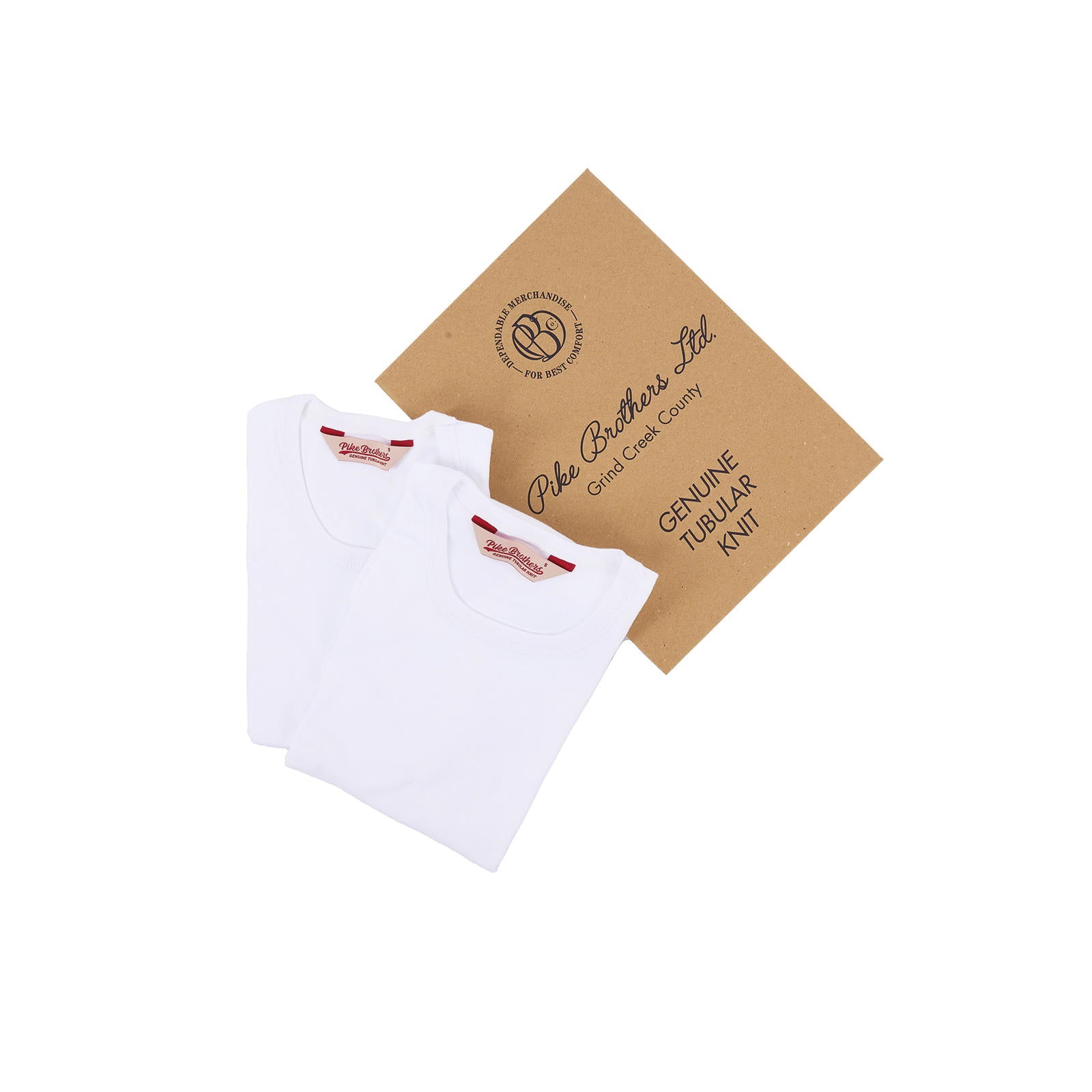 Pike Brothers 1947 Round Neck T-shirt White (2-pack)