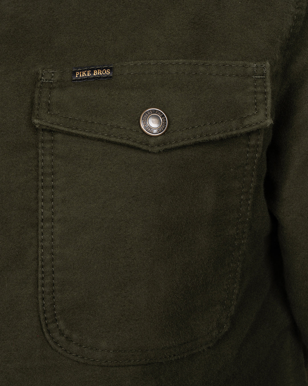 Pike Brothers 1943 CPO Moleskin Shirt Moss Green
