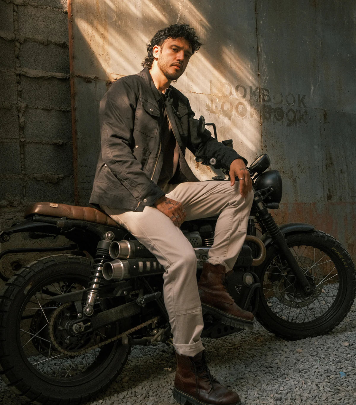 Silk Road Carpenter Motorcycle Pants Off-White