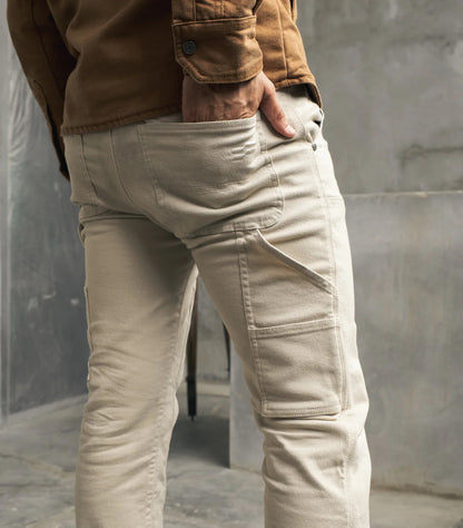 Silk Road Carpenter Motorcycle Pants Off-White